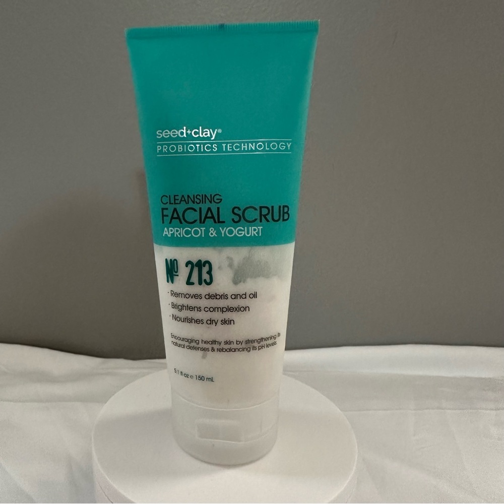 Seed + Clay No 213 Cleansing Facial Scrub Apricot & Yogurt 5 oz